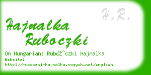 hajnalka ruboczki business card